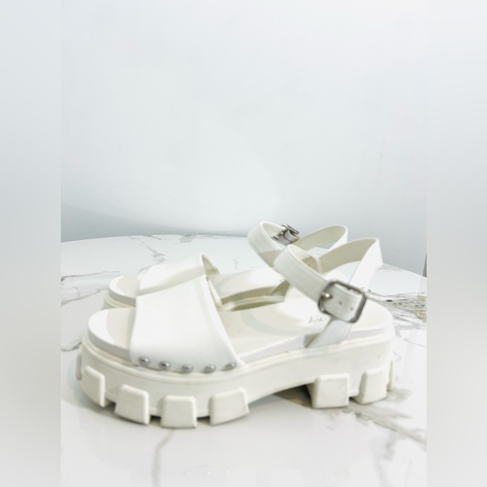 Circus NY Sam Edelman Womens Genevieve Platform Ankle Strap Sandals Size 9 White